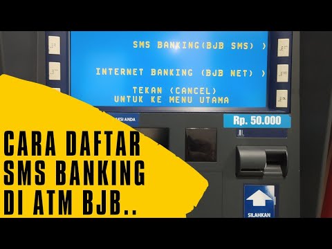 How to Register for Sms Banking at a BJB ATM