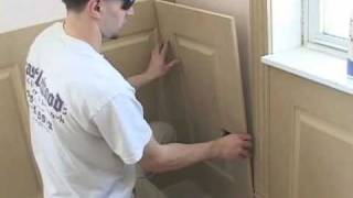 Wainscoting Installation Video by Wainscoting America. Watch Wainscoting America experts install wainscoting and pediment 