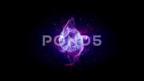 PREVIEW - [4K 60Fps] Vfx Abstract Blue Magical Particles Sphere.