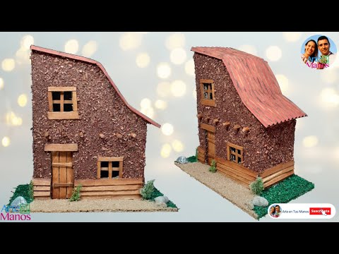 ?Cómo Hacer CASAS RECICLADAS Para PESEBRES, BELENES, Fácil con Arte en Tus Manos
