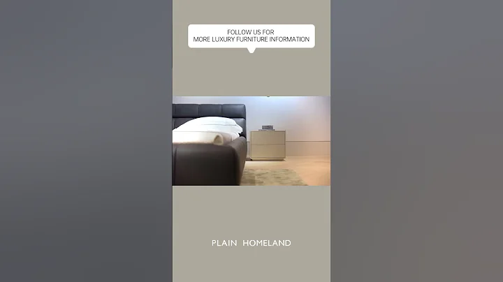 Black leather short headboard double bed #SHORTS