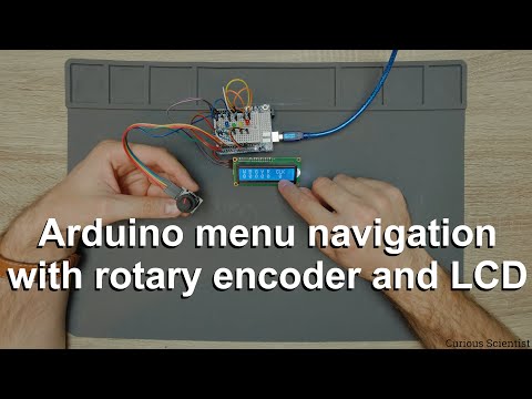 Arduino menu navigation with rotary encoder and LCD