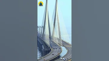 The 1st and biggest cable suspension bridge of #india  is BANDRA WORLI SEA LINK #mumbai #shorts