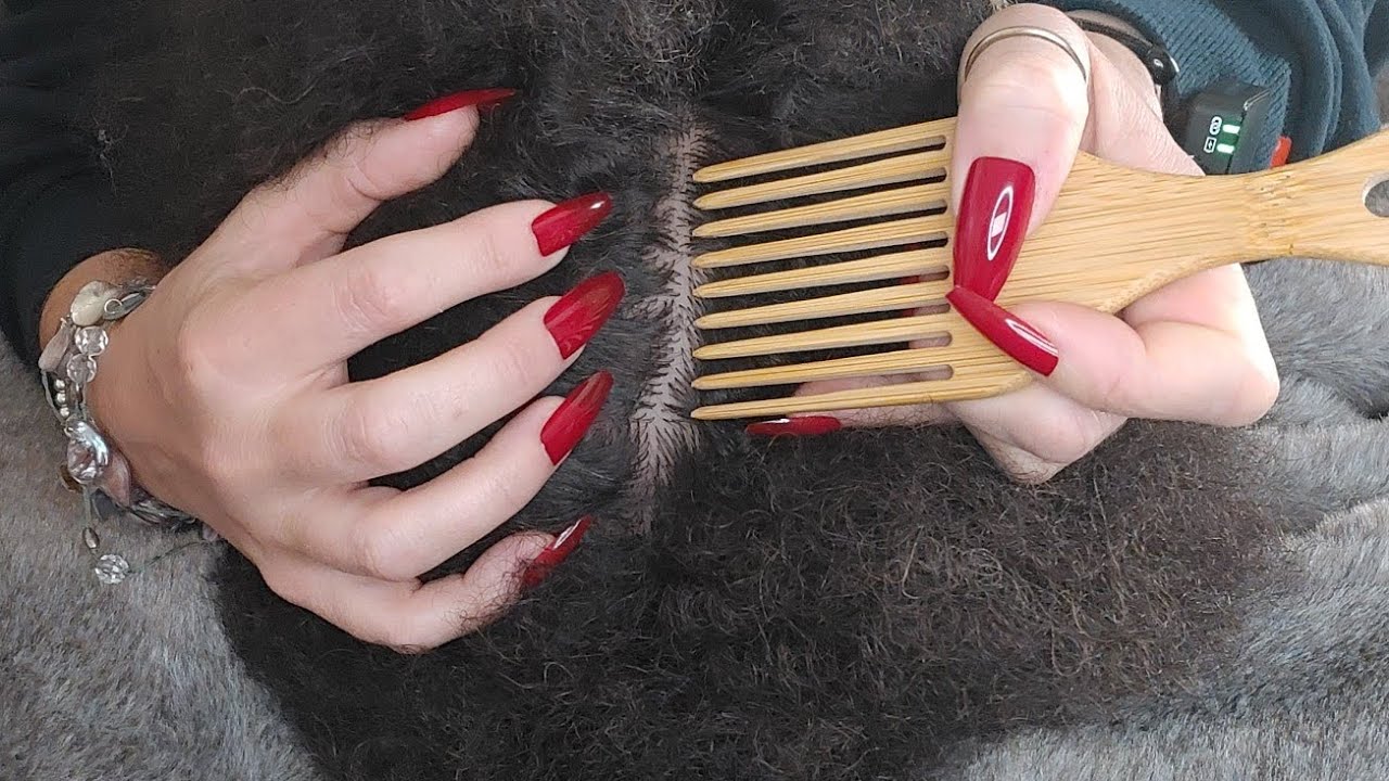 ASMR 1 Hour Scalp Check & Scratching with Wooden Comb 💆‍♀️✨️ #asmr