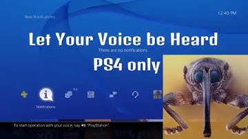 PS4 Allow Your Voice to be Heard