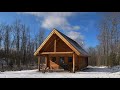 Building our log cabin kitchen  off grid and efficient  february 2024