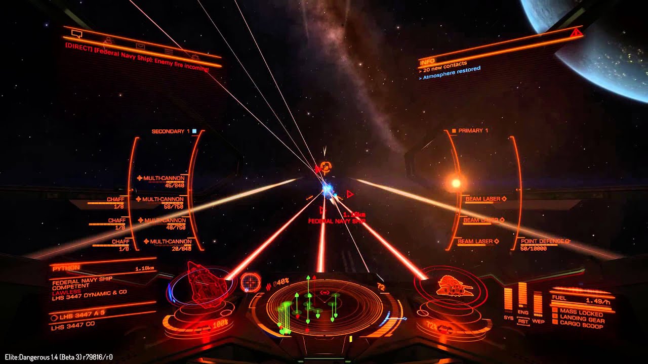 Elite Dangerous 1.4 - Federal Gunship PVE Hull Tank Test