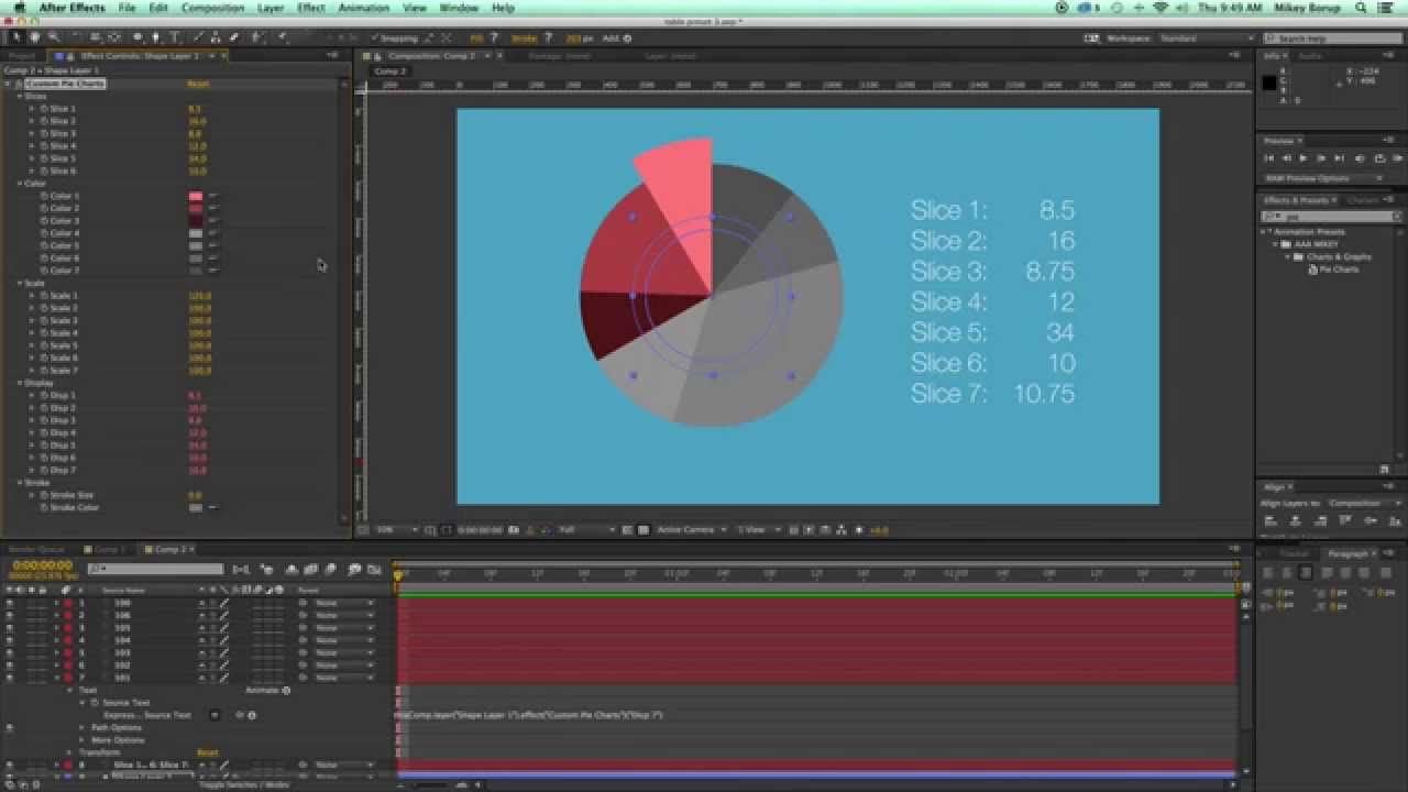 Pie Chart In After Effects