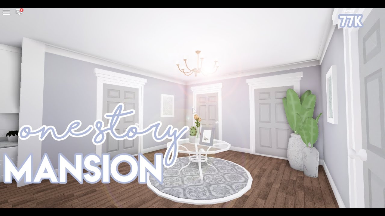 Bloxburg Ii One Story Mansion 77k Ii House Build Youtube