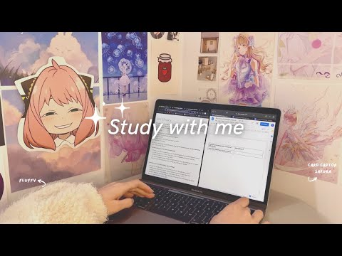 Study with me 🌸| 1hr rain and piano