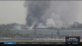 1 person unaccounted for after fire at NJ waste management plant