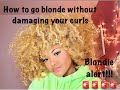 HOW TO GO BLONDE WITHOUT DAMAGING YOUR CURLS | USING CREME OF NATURE GINGER BLONDE DYE