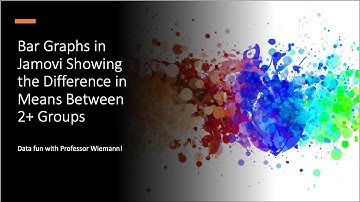 Bar Graphs in Jamovi Showing the Difference in Means Between 2+ Groups