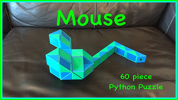 Smiggle Python Puzzle or Magic Ruler Twisty Puzzle Tutorial: How to Make a Mouse Shape, Step by Step