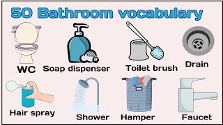 Lesson 86: Bathroom objects Vocabulary #vocabularybytopics