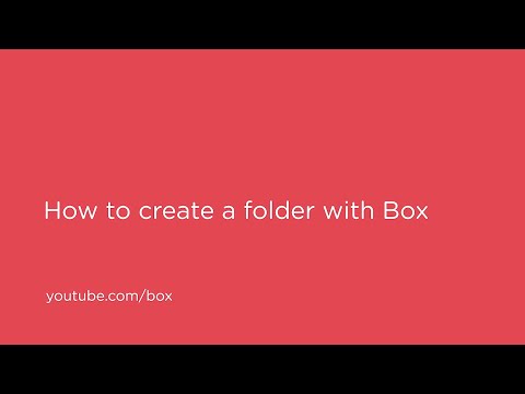 How to create a folder with Box