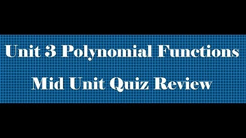 Math 3 Unit 3 Mid Unit Quiz Review