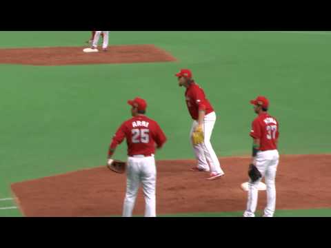 カープ観戦 日本シリーズ第３戦　守備練習　札幌ドーム　2016/10/25
