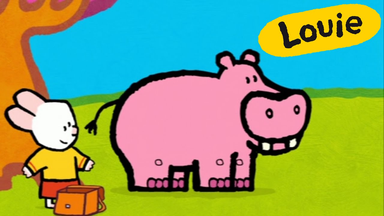 Hipopotamo - Louie dibujame un Hipopotamo | Dibujos animados para niños -  YouTube
