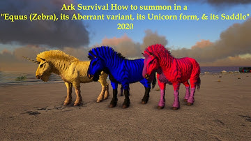 Ark Survival How to Summon in a Equus, Its unicorn form, its aberrant variant, & its saddle 2020