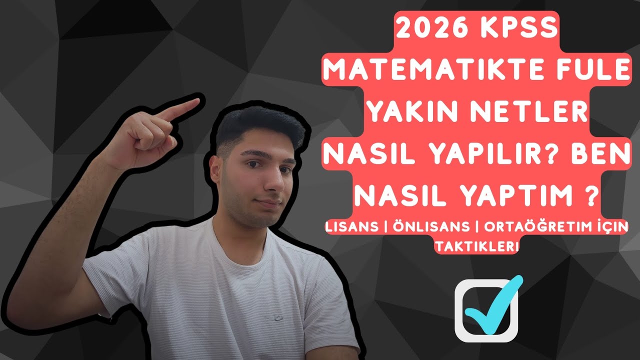 2026 KPSS Matematik | Fule Yakın Netler Nasıl Yapılır? ✅ Tüm Düzeyler İçin Taktikler!