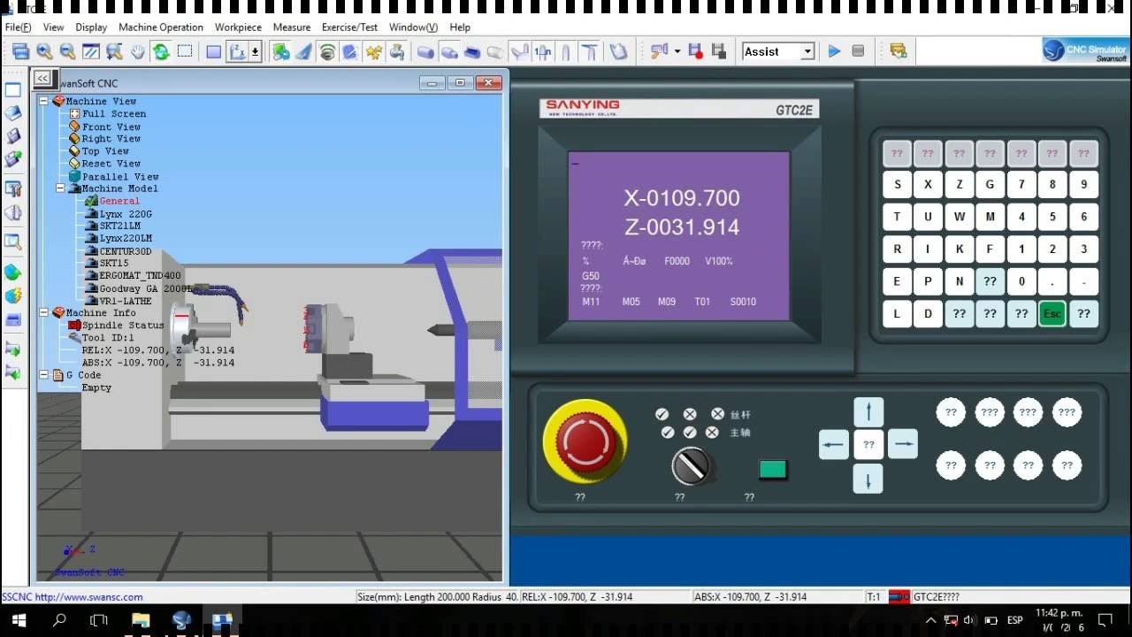 CNC Swansoft Simulator - Cero de Pieza - YouTube