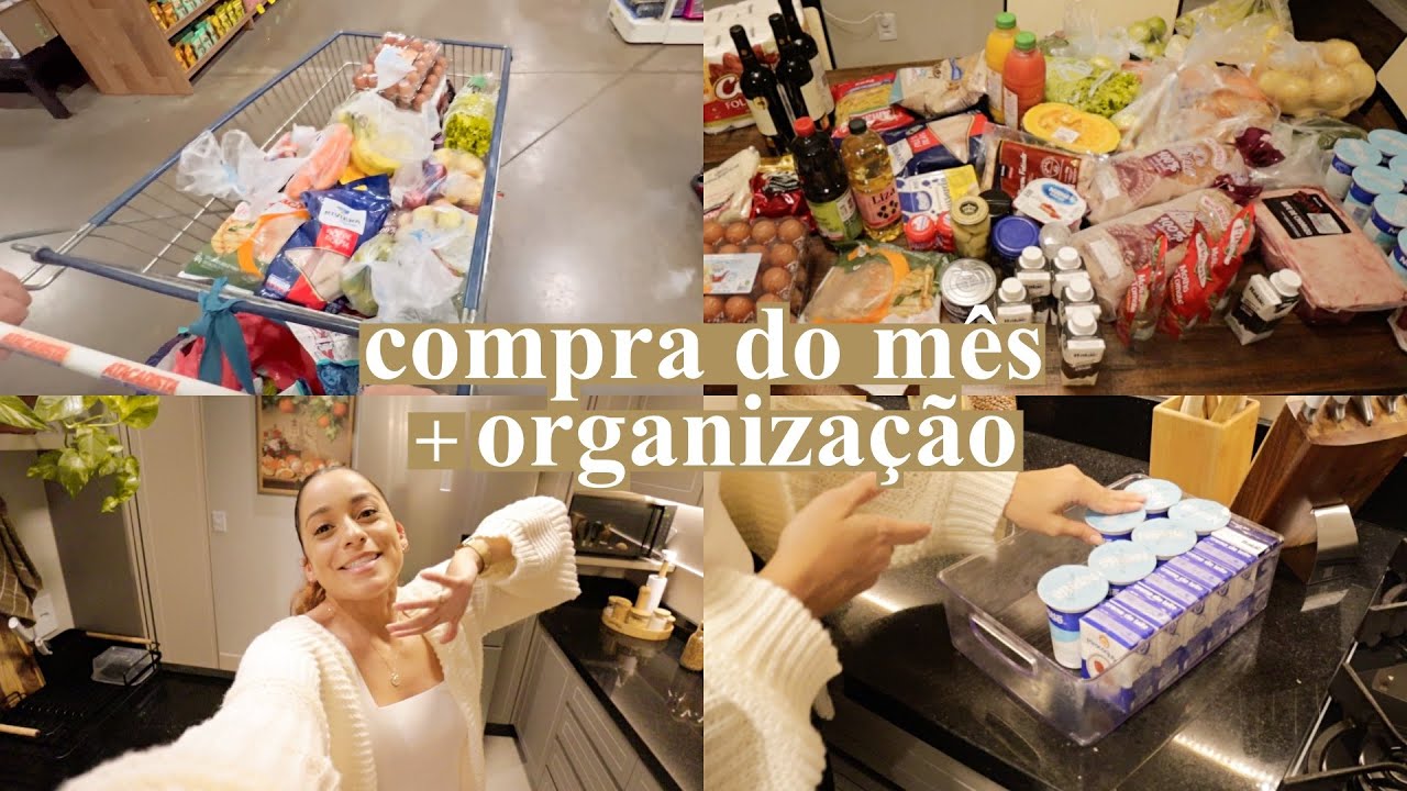 Compra do mês no mercado atacado & organização da cozinha.
