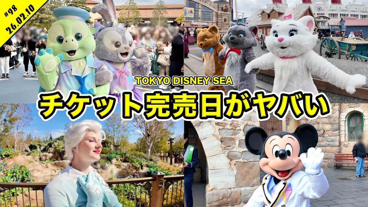 【VLOG】チケット完売で混雑がヤバい事に＆遂にオルメルくんが登場！１人でディズニーシーを大満喫！グリーティングやエントリーなど【混雑状況】