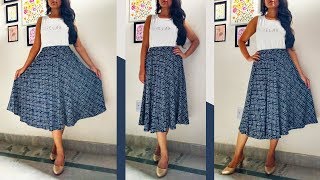 Stylish Skirt Cutting & Stitching | Half Circle / Flared Skirt for All Sizes