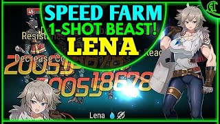 LENA One Shot Beast! (Top Tier Speed Farmer!) Epic Seven PVE Farming Build Epic 7 Gameplay E7 Review