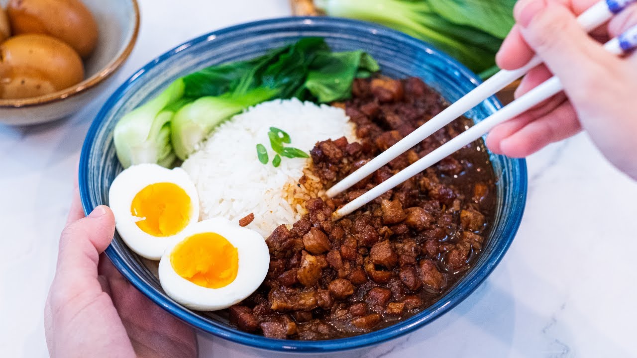 Taiwanese Braised Pork Belly Recipe Lu Rou Fan 卤肉饭 Souped Up Recipes