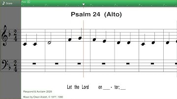 R&A Psalm, Fourth Sunday of Advent 2025, Psalm 24, Alto