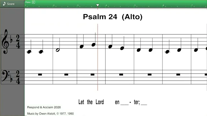 R&A Psalm, Fourth Sunday of Advent 2025, Psalm 24, Alto