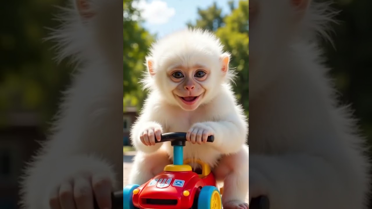 You Won’t Believe How Fast This Baby Monkey Can drive! 🐒⚡