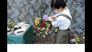 壁掛け型ハンギングバスケットを制作しました！