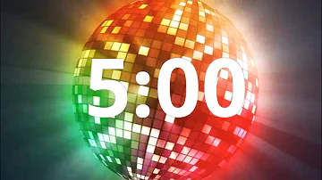 5 Minute Disco Ball Countdown Timer⏲️ with Music🎶 for Kids and Adults!!