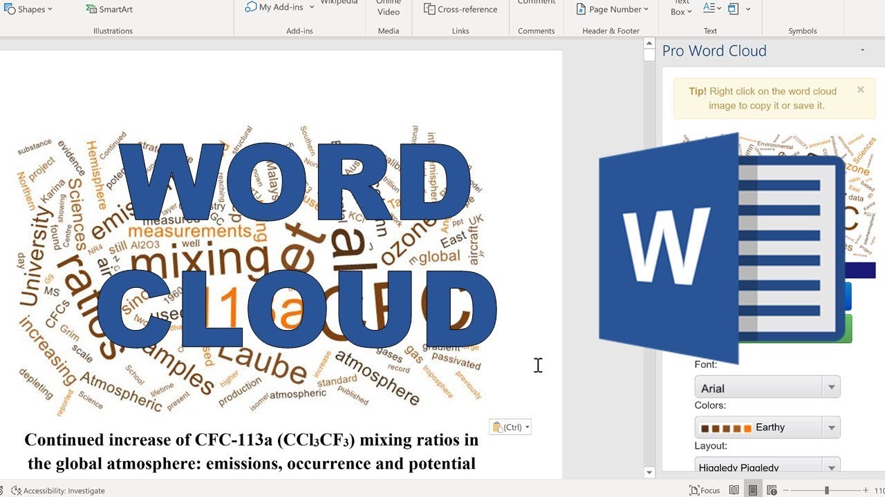 How To Make A Word Cloud In Microsoft Word Youtube