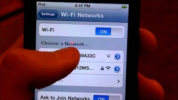 iPod Touch 4g: Connecting to a Wifi network