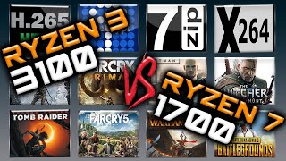 Ryzen 3 3100 vs Ryzen 7 1700 Benchmarks – 15 Tests 🔥