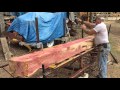 Cedar Log Being Milled on a Foley-Belsaw A-14 Circular Sawmill 2