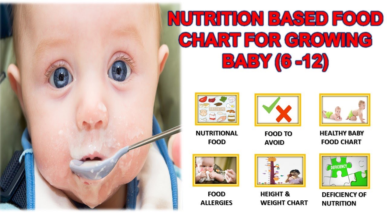 NUTRITION BASED FOOD CHART FOR THE GROWING BABY (6 TO 12) DUBAI - YouTube