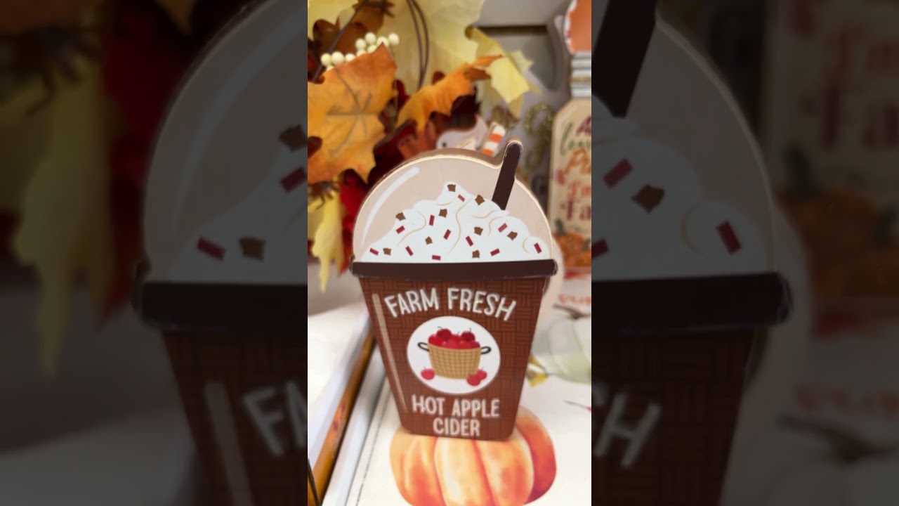 Pumpkin Spice Latte Decor at Dollar Tree 