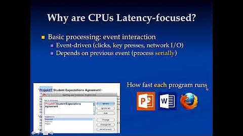 5 latency throughput gpu and cpu processors