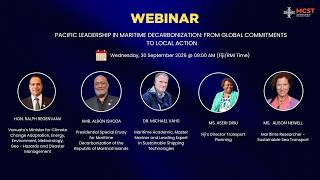 Details Webinar: Pacific Leadership in Maritime Decarbonization: From Global Commitments to Local Action. Update