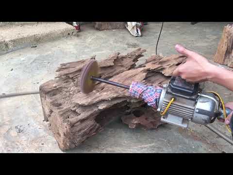 Hướng dẫn làm mượt gỗ lũa với lá trà nhám quá đơn giản | Foci