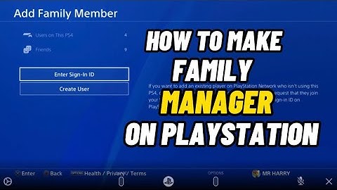 Hoe je op een eenvoudige manier een Family Manager op PlayStation kunt maken