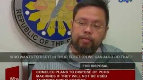 COMELEC plans to dispose the PCOS machines if they will not be used anymore
