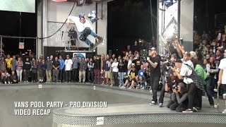 Vans Pool Party 2015, Pro Division