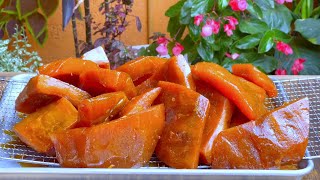 DULCE CRISTALIZADO ARTESANAL DE CALABAZA EN UN SÓLO DÍA|MUY RÁPIDO Y FÁCIL