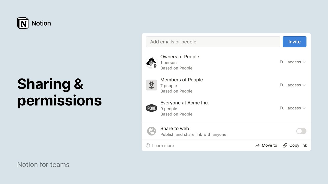 Guide to using Notion's sharing and permission settings – Notion
